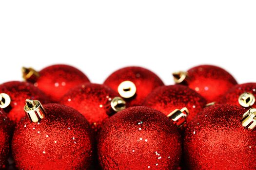 red christmas ball isolated on white background