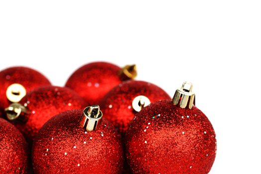 red christmas ball isolated on white background