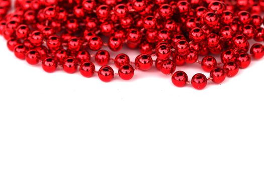 red christmas ball isolated on white background