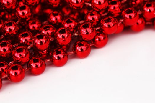 red christmas ball isolated on white background