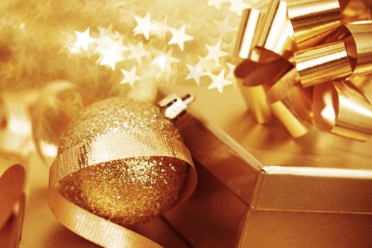christmas background close up on star background