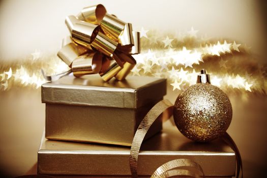 christmas background close up on star background
