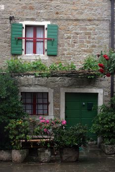 House in small town Groznjan in Istra, Croatia