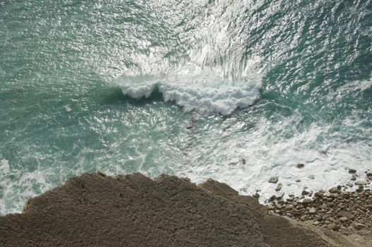 Sea surface detail in the Atlantic portuguese coast