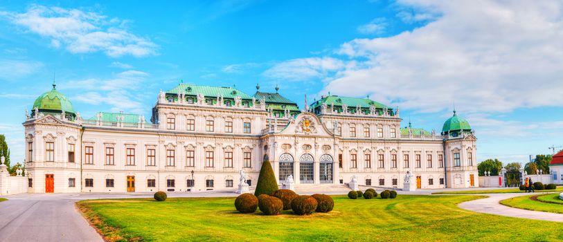 Belvedere palace in Vienna, Austria on a sunny day