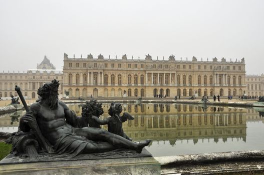 Versailles Palace in winter, France