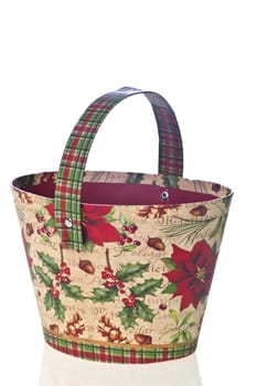 one Christmas gift on a white background