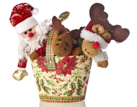 Santa Claus doll on a white background