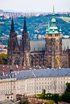 view of the old castle of Prague