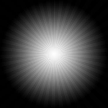 A black and white vector sunburst file