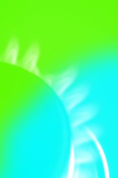 gas flame burning on a dark background. Conceptual picture to illustrate biogas bio-methane