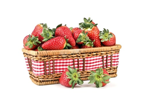 Basket with strawberries