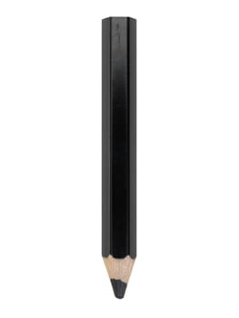 A black pencil isolated against a white background