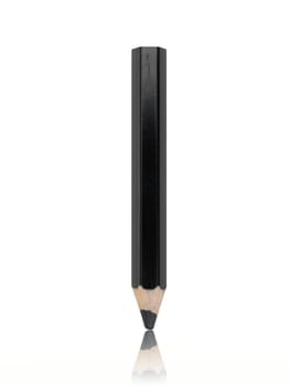 A black pencil isolated against a white background