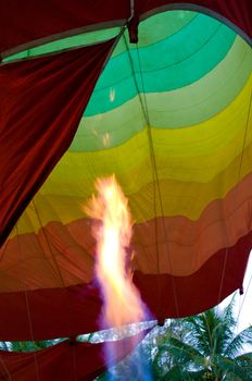 CHIANG MAI, THAILAND - NOV 26 : Participants blow up their balloons in the International Balloon Festival on November 26,2011 at the Prince Royal's College in Chiang Mai Thailand.