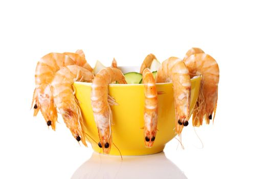 Shrimps in bowl