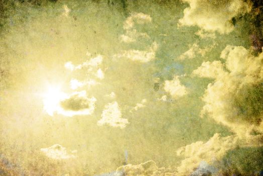 retro image of cloudy sky