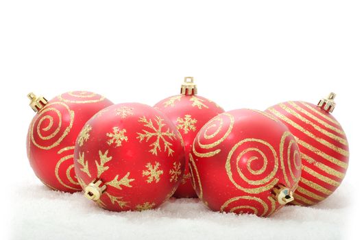 Christmas decoration over white background