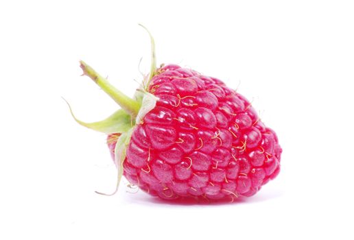 Ripe raspberry isolated on a white background