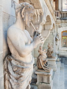 Sculptures in Massandra Palace - satyres and chimeras