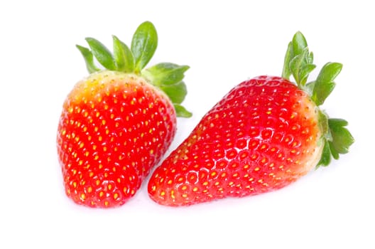 strawberries isolated over white background