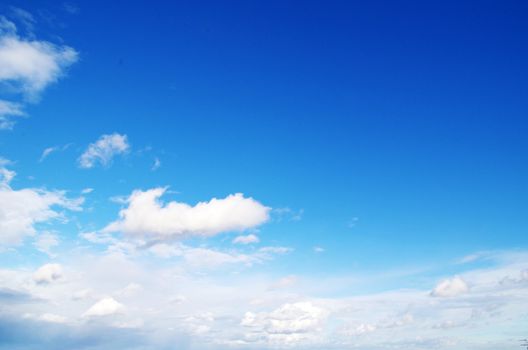 blue sky background with tiny clouds