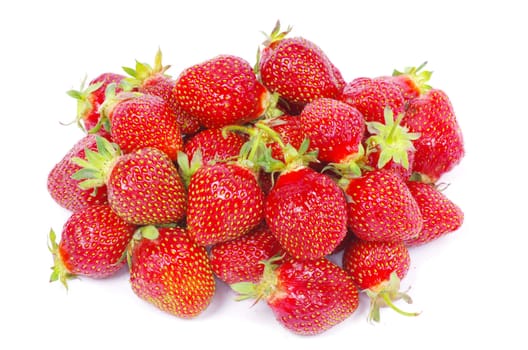 strawberries isolated on a white
