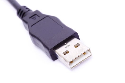  Macro shot of network connection plug