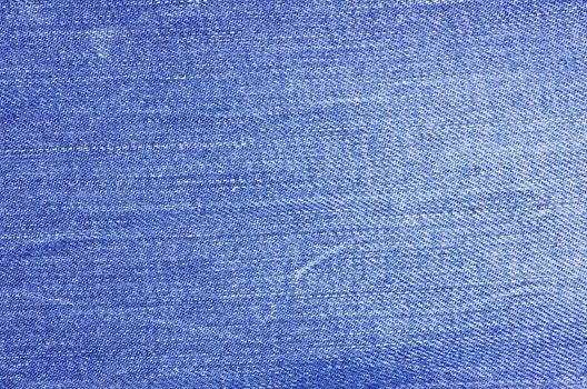 Textured striped blue jeans denim linen fabric background