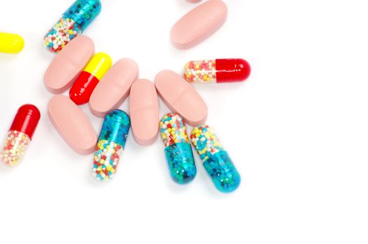  pills isolated on white background