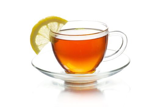 tea in cup  isolated on white background