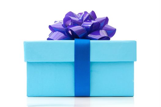Gift box tied with a ribbon bow 