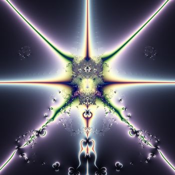 Elegant fractal design, abstract art, purple space
