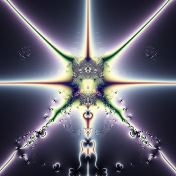 Elegant fractal design, abstract art, purple space