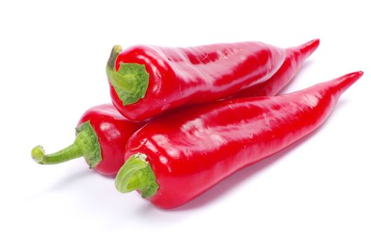 red hot chili pepper on white