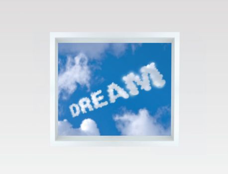 Dream cloud through an open window