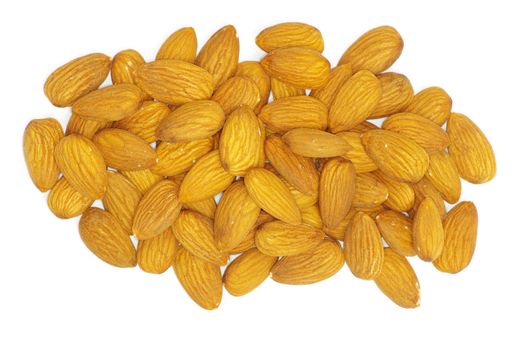 almonds isolated on a white