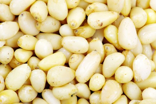Close up of a background pine nuts