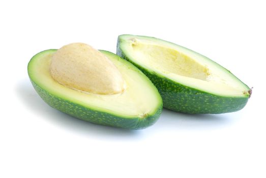 Ripe avocado isolated on a white background