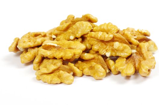 Walnuts isolated on white background