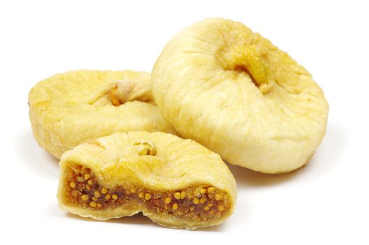 dried figs isolated on white background