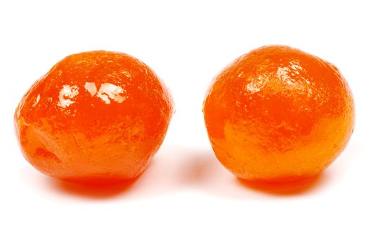 Dried kumquat isolated on a white background