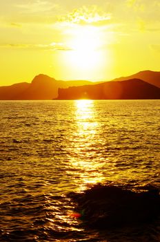 Fantastic sunset over the sea  