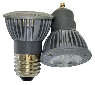 Two power led spotlights with different mount