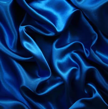 Smooth elegant blue silk can use as background 