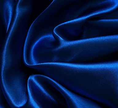 Smooth elegant blue silk can use as background