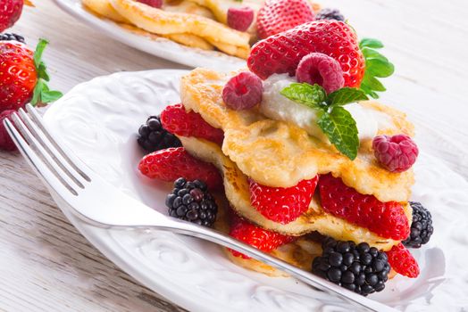 Pancake. Crepes With Berries