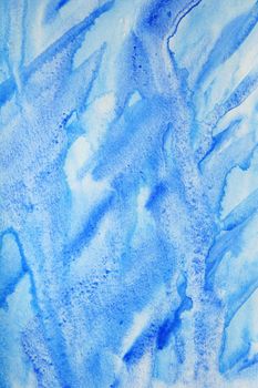 Abstract watercolor background with colorful different layers on paper texture 