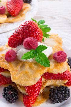 Pancake. Crepes With Berries