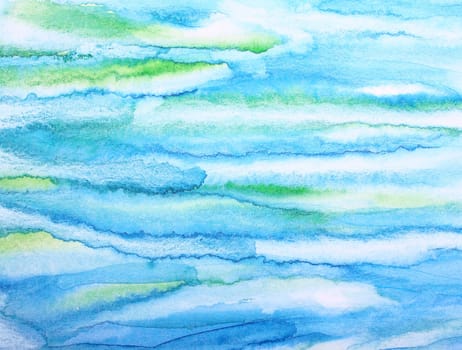 Abstract watercolor background with colorful different layers on paper texture 
